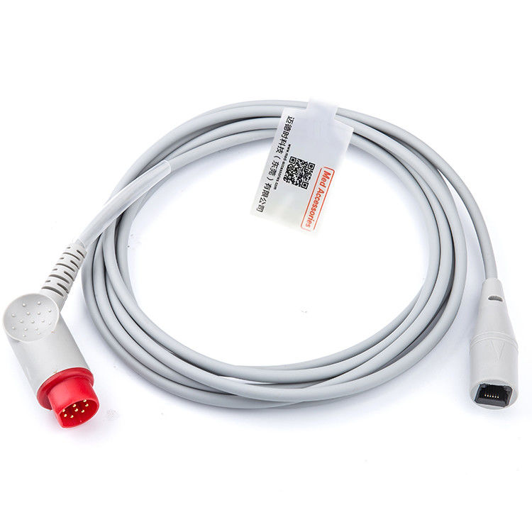 Kabel Praktis IBP Kompatibel Mindray Untuk MX 12 Pin Multi Fungsi Warna Abu-abu