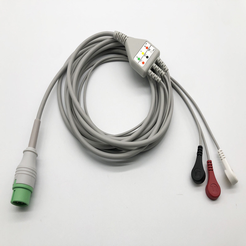 Comen 3 Lead 12 Pin ECG kabel EKG langsung terhubung untuk STAR8000E STAR8000F STAR8000H
