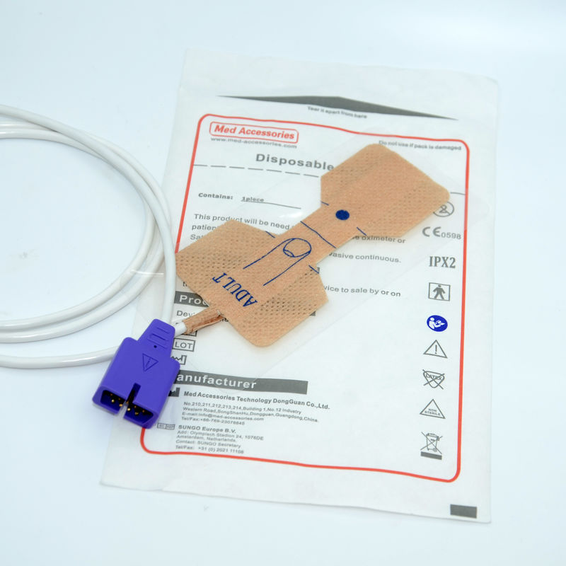 Nellcor Sensor Spo2 sekali pakai Probe Dewasa Kompatibel dengan N-550/N-560/N-595/N-600/N-600x/N-65