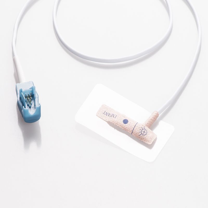 Kompatibel GE OXYTIP OXY-AP sekali pakai Oximax Spo2 Sensor Perekat 8 Pin Probe Dewasa