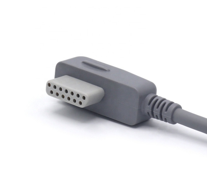 ISO13485 Rekorder ECG Holter Kabel Portable Dengan 7 Led Snap