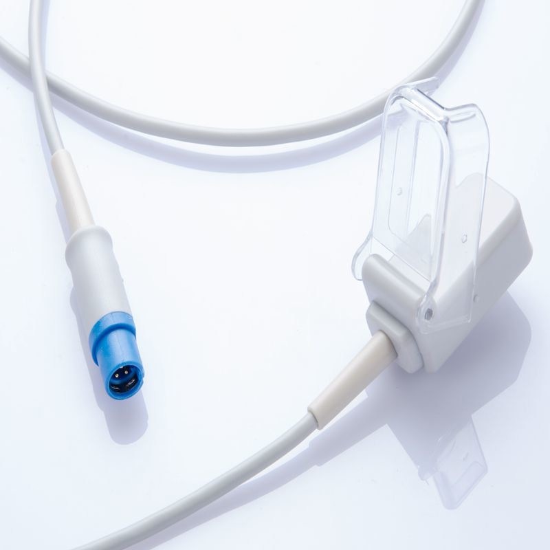 OEM Praktis Spo2 Sensor Kabel Panjang 2.2m Untuk Adaptor Monitor
