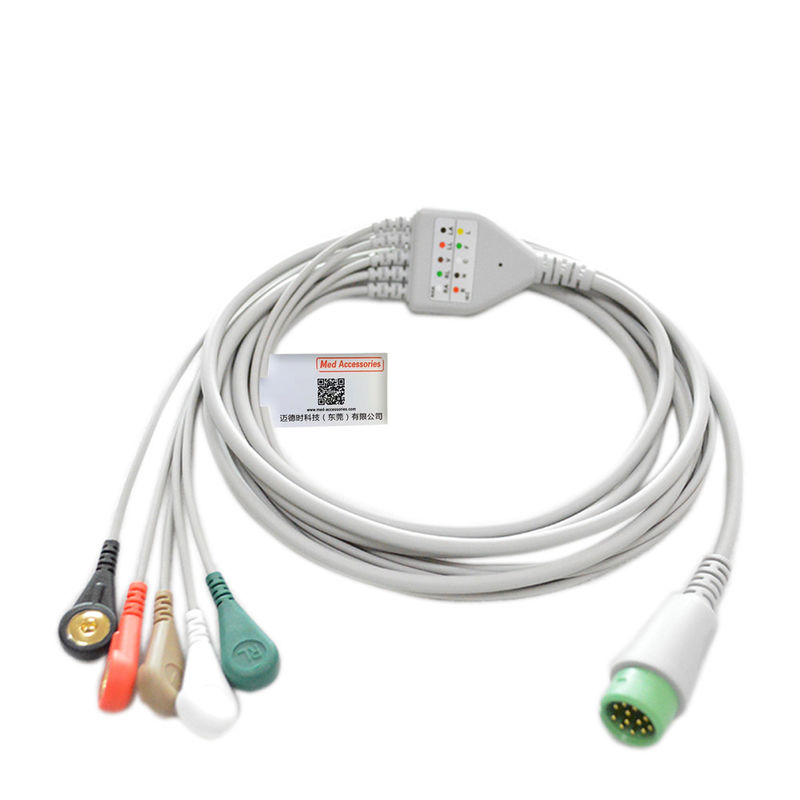 SFDA 5 Lead ECG Monitor Kabel Multipurpose Panjang 3,2m Warna abu-abu