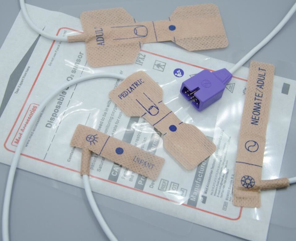 Sensor Spo2 Pediatrik Nellcor Portable Sensor oksimeter sekali pakai yang tidak beracun