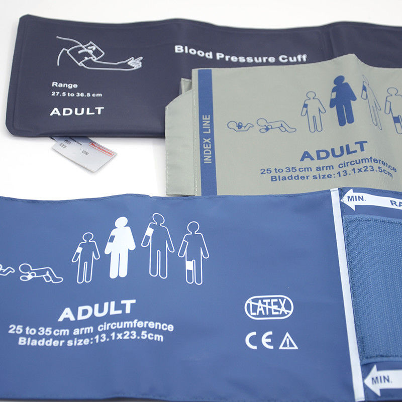 NIBP Neonatal Pediatric Blood Pressure Cuff Dengan Dual Tubes OEM Multiscene NIBP Adult Cuff