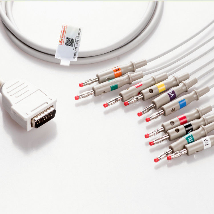 Burdick Atria Plus Eclipse Direct Connect Kabel EKG 10 Led AHA Pisang 3,0m Panjang