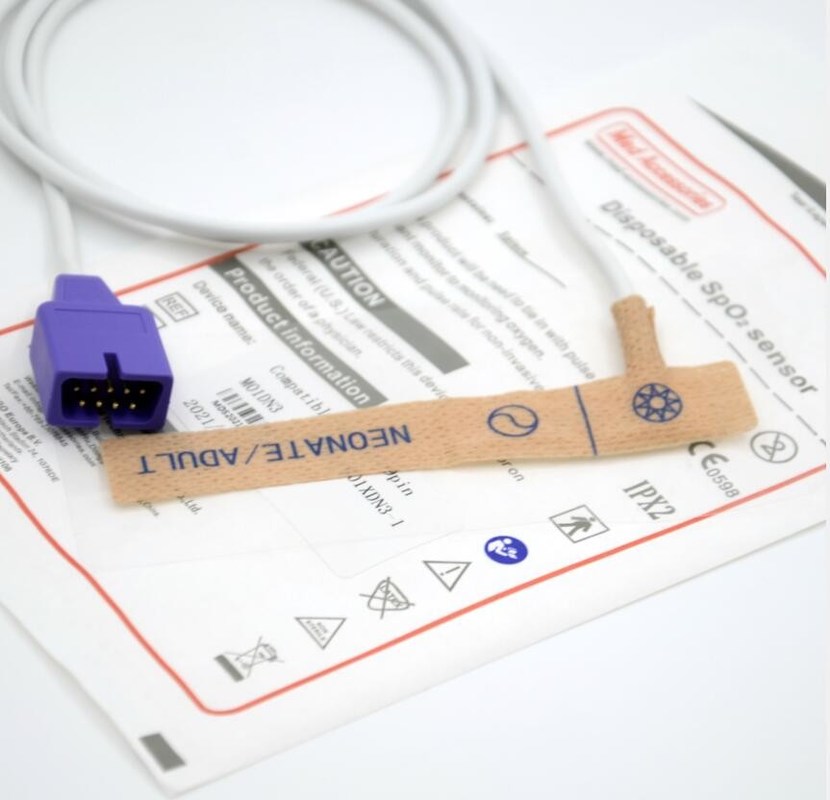 Adult Disposable Spo2 Sensor Perekat tahan lama Untuk merek utama monitor Kompatibel Nellcor