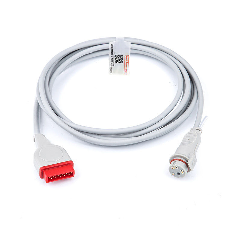Tekanan Darah Invasif IBP Adaptor Kabel GE Perawatan Kesehatan Transducer 11 Pin Med Aksesoris