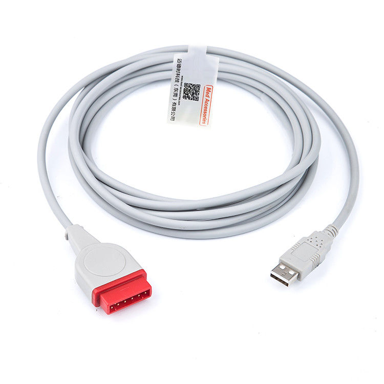 Tekanan Darah Invasif IBP Adaptor Kabel GE Perawatan Kesehatan Transducer 11 Pin Med Aksesoris