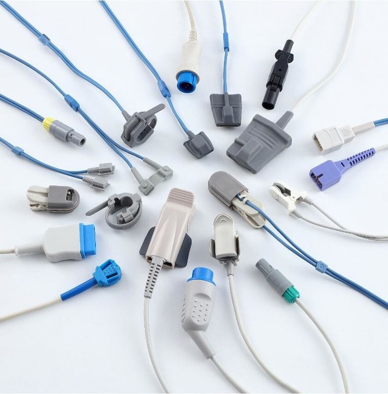 Aksesoris Rumah Sakit Clip Jari Jari Dewasa Kualitas Tinggi Kompatibel Nellcor Medis 9Pin Sensor SpO2 yang Dapat Digunakan Lagi