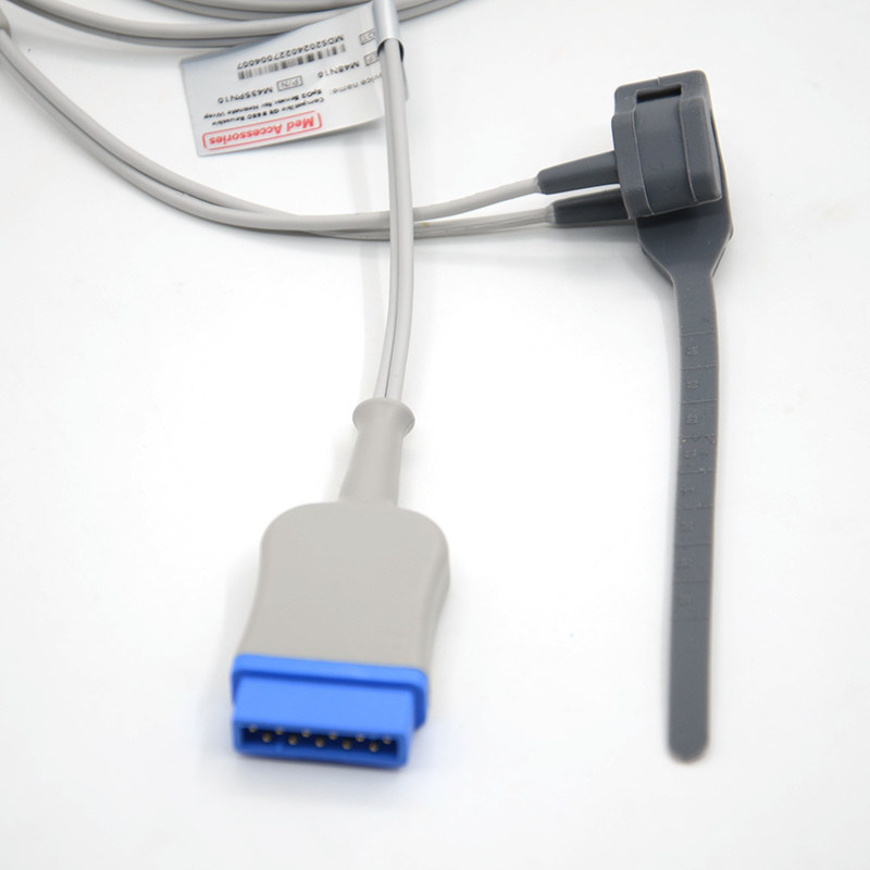 Aksesoris rumah sakit oksigen dapat digunakan kembali Kompatibel GE Solar 8000M Dash 2000 Neonate wrap 11Pin Monitor SpO2 Sensor