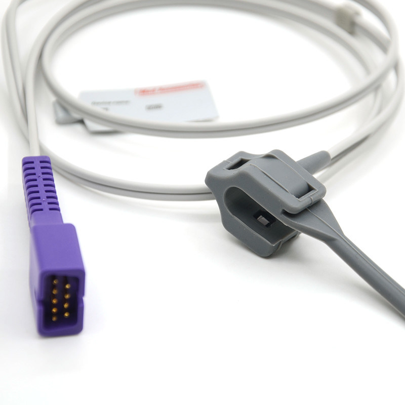 Penggunaan pasien baru lahir Kompatibel Untuk Nellcor Oximeter 9 pin dapat digunakan kembali Kompatibel Nellcor Spo2 Sensor