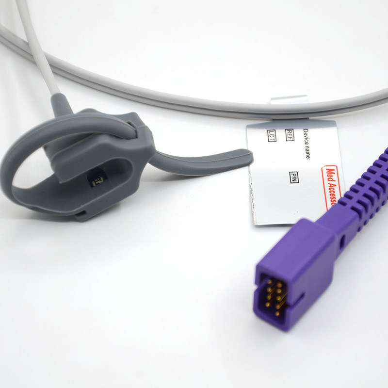 Penggunaan pasien baru lahir Kompatibel Untuk Nellcor Oximeter 9 pin dapat digunakan kembali Kompatibel Nellcor Spo2 Sensor