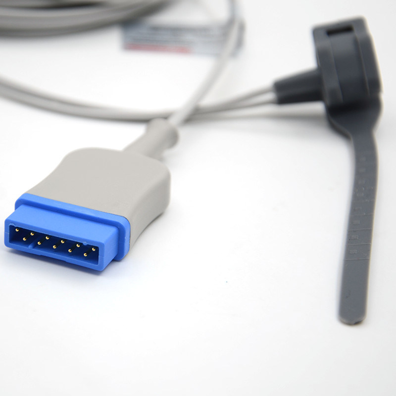GE 11 pin Jari Dewasa TPU Gray Spo2 Sensor Kabel Paket Tunggal untuk Semua Tipe Pasien