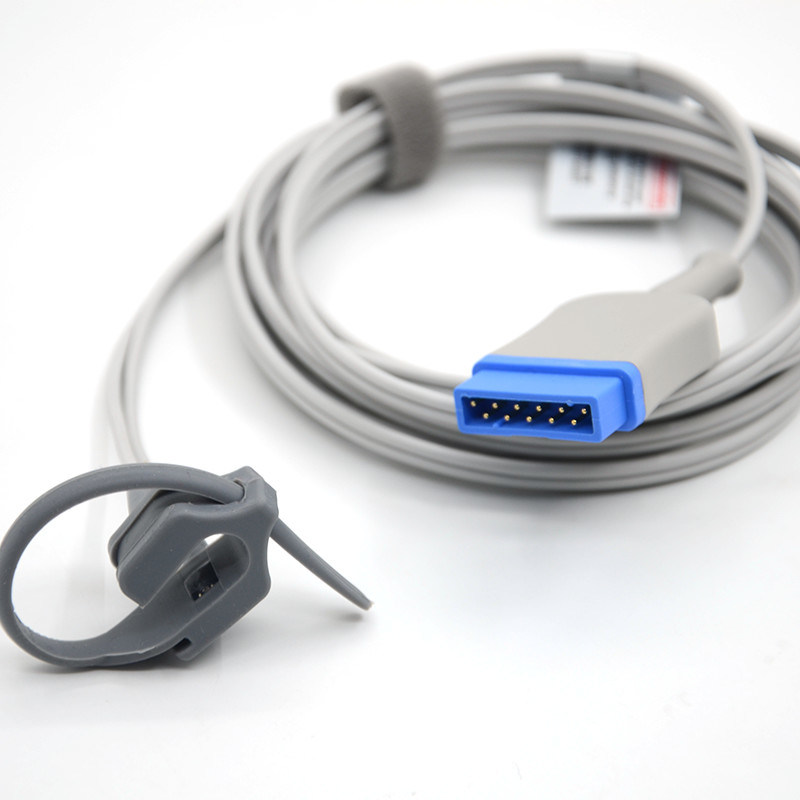 GE 11 pin Jari Dewasa TPU Gray Spo2 Sensor Kabel Paket Tunggal untuk Semua Tipe Pasien