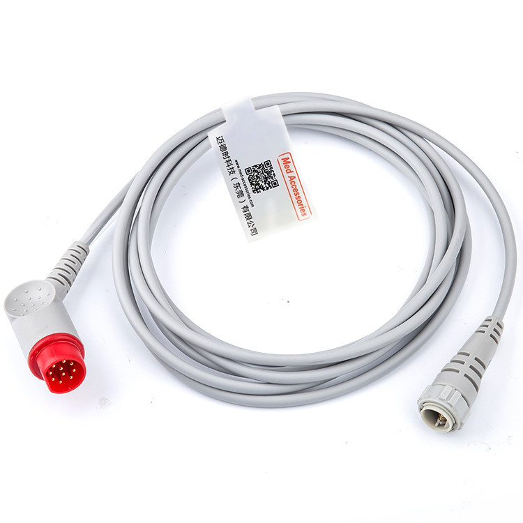 Portable IBP Adapter Kabel TPU Kompatibel Mindray Untuk MR 12 Pin IBP Transducer