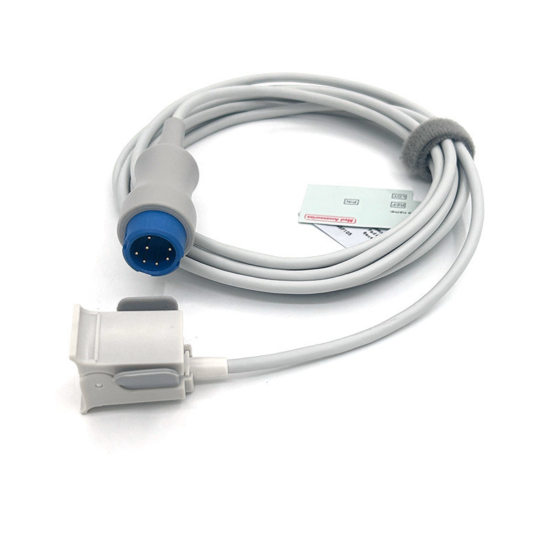 Jari anak TPU Gray Spo2 Sensor Cable Paket tunggal untuk semua tipe pasien Mindray Certified