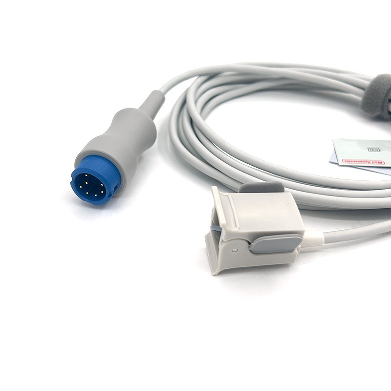 Jari anak TPU Gray Spo2 Sensor Cable Paket tunggal untuk semua tipe pasien Mindray Certified