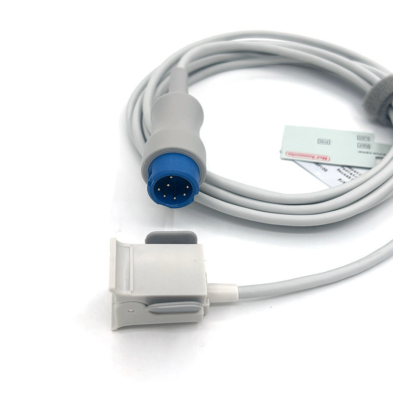 Jari anak TPU Gray Spo2 Sensor Cable Paket tunggal untuk semua tipe pasien Mindray Certified
