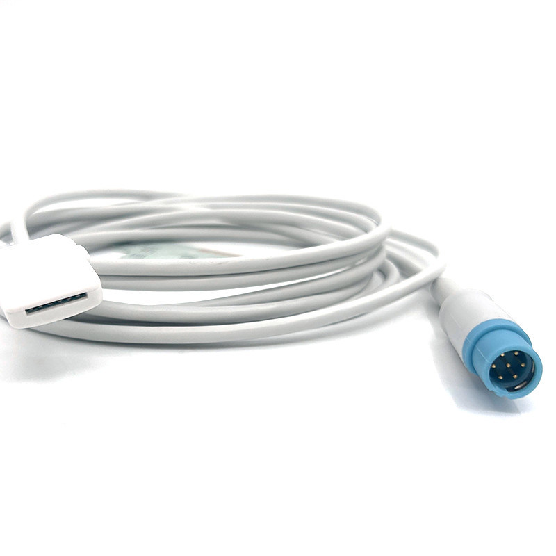 TPU Gray Spo2 Sensor Cable Single Pack Untuk Semua Tipe Pasien Untuk Masimo 7 Pin To Drager