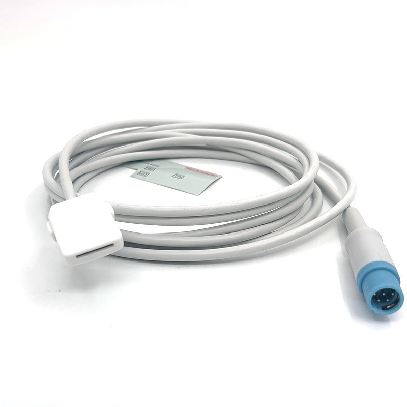 TPU Gray Spo2 Sensor Cable Single Pack Untuk Semua Tipe Pasien Untuk Masimo 7 Pin To Drager