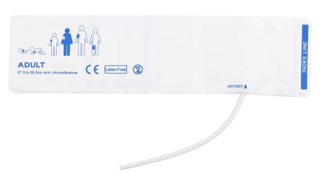 Disposable NIBP Cuff All Size Air Hose Bahan TPU Pilihan Anak Dewasa Kecil Bayi Baru Lahir