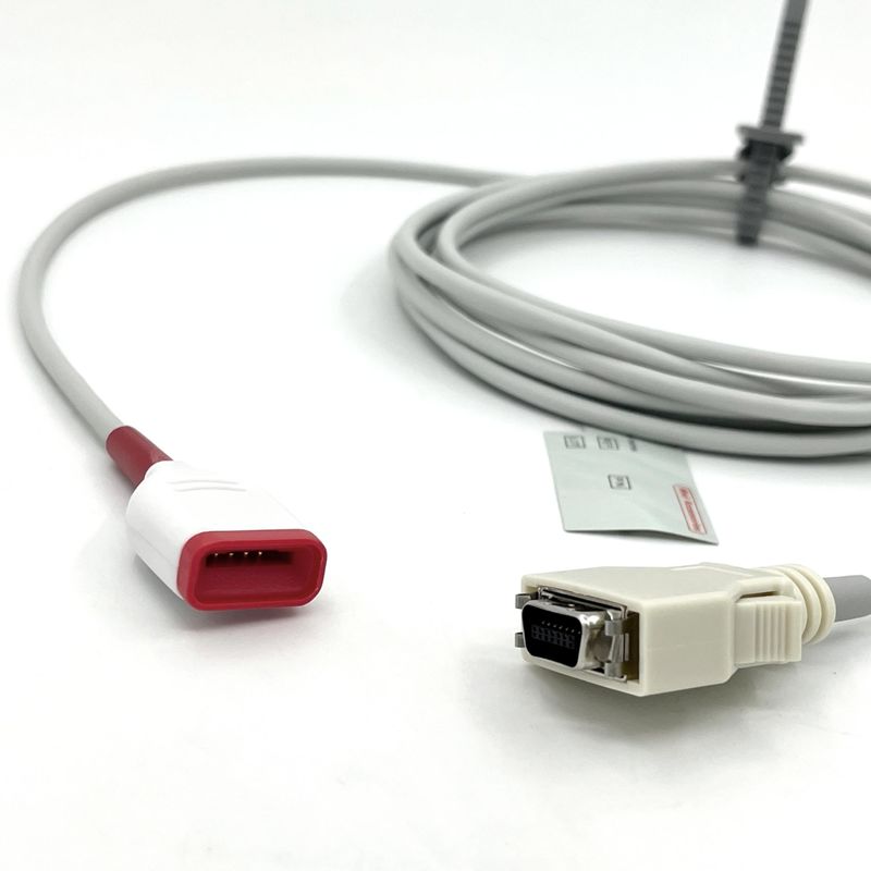 Kompatibel dengan M- Gray TPU SpO2 Sensor Extension Cable for Medical Care Monitor Accessories