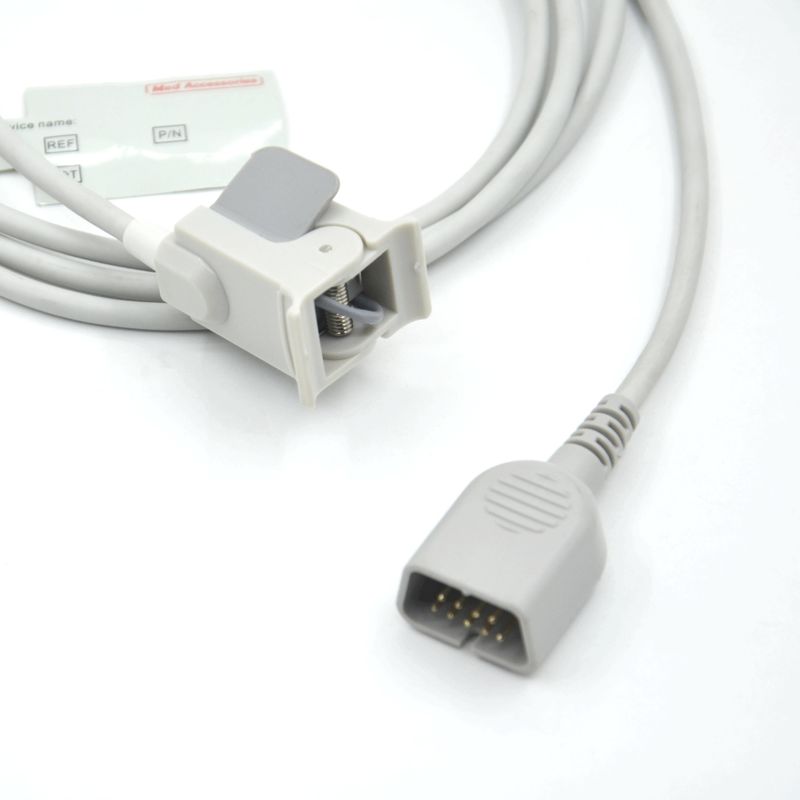Produsen Monitor Aksesoris Jari Anak Kompatibel Nihon kohden 9pin Sensor SpO2 yang dapat digunakan kembali