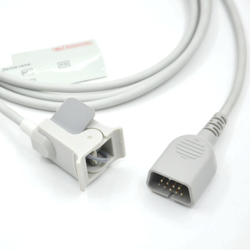 Produsen Monitor Aksesoris Jari Anak Kompatibel Nihon kohden 9pin Sensor SpO2 yang dapat digunakan kembali