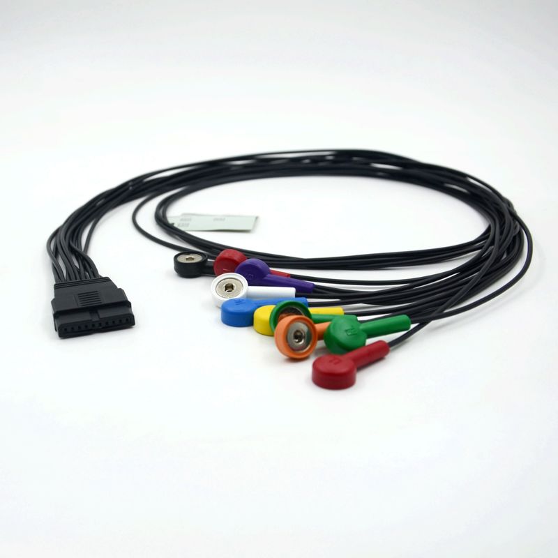 Kompatibel Schiller 10 Lead EKG Patient Kabel Schiller untuk Schiller MS-12 Biru ECG Kabel