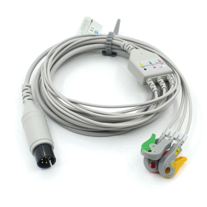 Kompatibel AAMI Kompatibel 3 Lead ECG Kabel IEC Grabber Untuk Aksesoris Medis