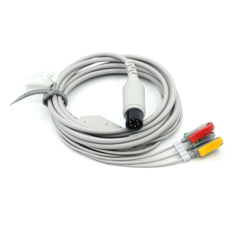 Kompatibel AAMI Kompatibel 3 Lead ECG Kabel IEC Grabber Untuk Aksesoris Medis