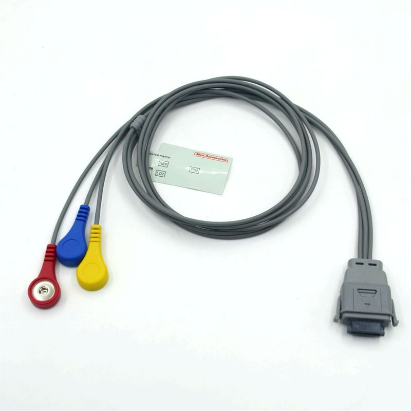 Kabel EKG Holter 5 Lead Edan SE-2003 yang Kompatibel Dengan Jepretan Digunakan untuk Dewasa/Pediatrik