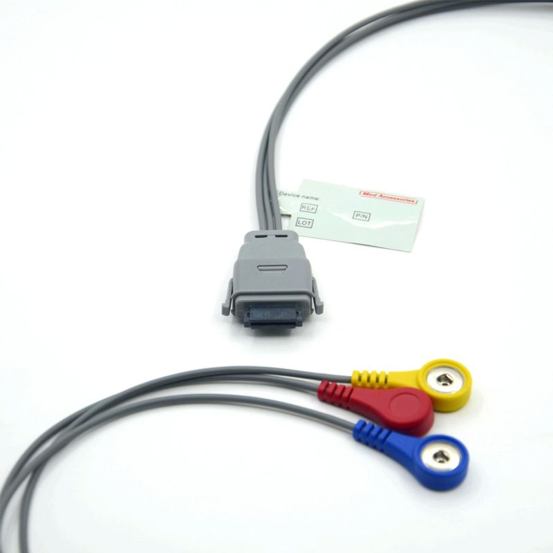 Kabel EKG Holter 5 Lead Edan SE-2003 yang Kompatibel Dengan Jepretan Digunakan untuk Dewasa/Pediatrik