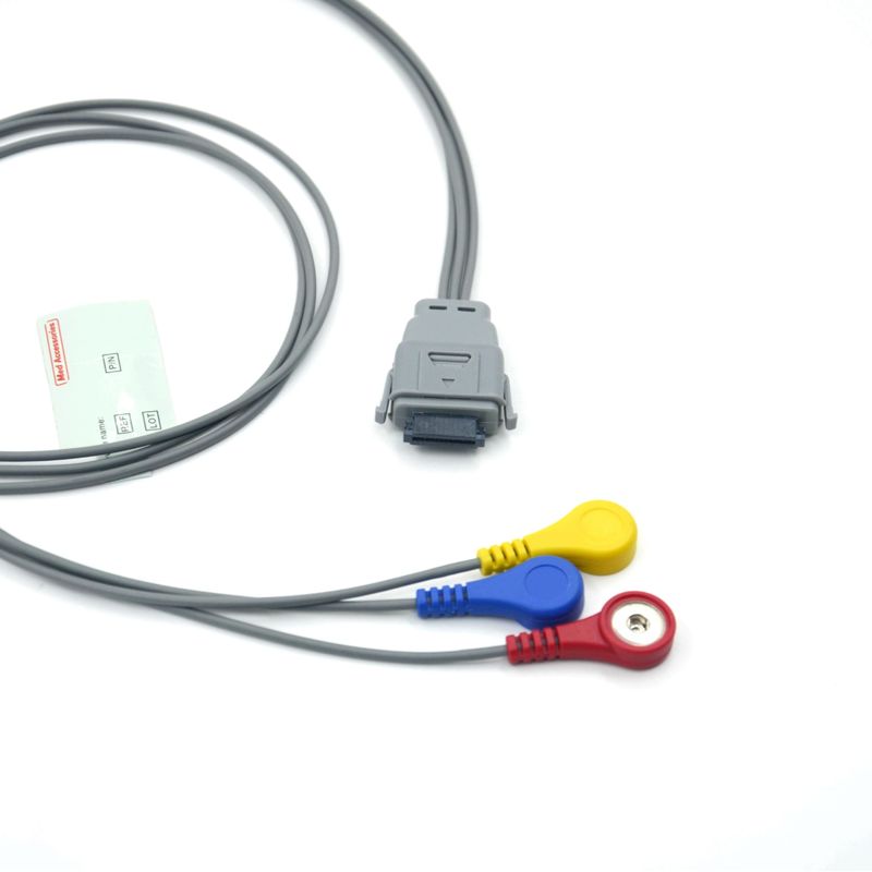 Kabel EKG Holter 5 Lead Edan SE-2003 yang Kompatibel Dengan Jepretan Digunakan untuk Dewasa/Pediatrik