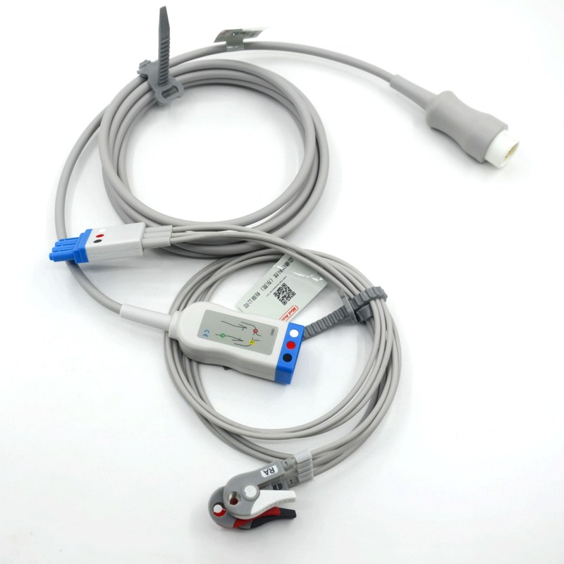 Kabel Lead ECG 3-lead Philips yang Kompatibel Dengan Grabber Warna AHA CE&ISO13485