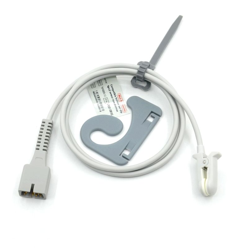Aksesori Monitor Produsen yang Dapat Digunakan Kembali Kompatibel Nellcor PM-50,PM-60 NPB 40 Sensor SpO2 Klip Telinga 7-Pin