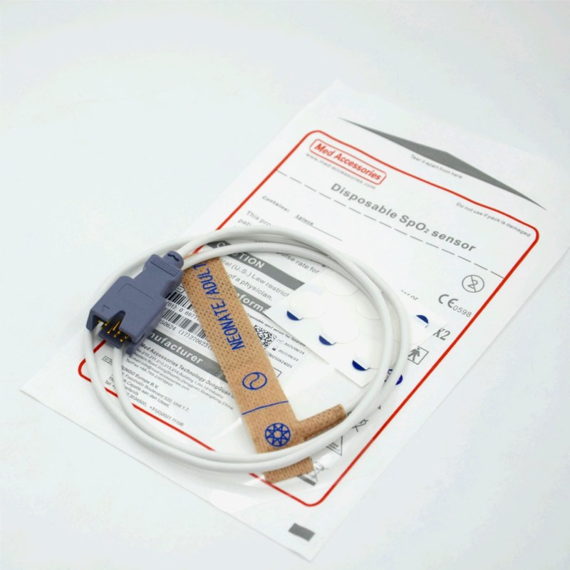Pemasok Aksesori Medis Kompatibel Masim 2329 Neonatus/ Dewasa 9pin Sensor SpO2 Sekali Pakai