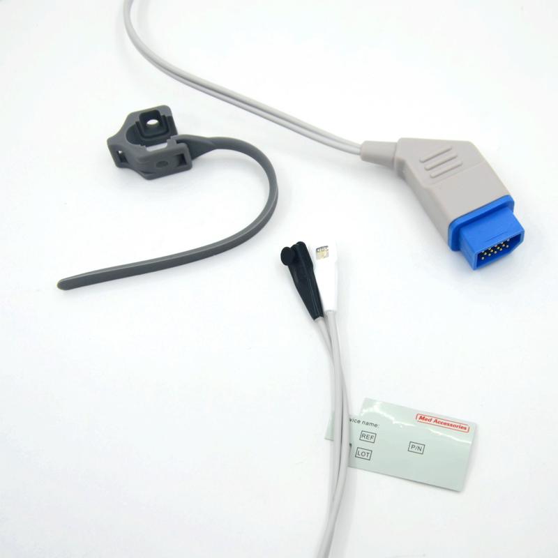 Aksesor Sensor SpO2 Kompatibel Nihon Kohden Dapat Digunakan Kembali Multi-situs Produsen Monitor